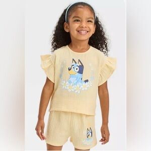 Girls 5T Bluey Shorts Set